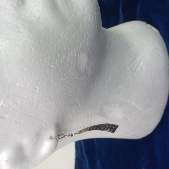 Sterling Silver Diamond Cut Dangle Earrings - Picture 4 of 10